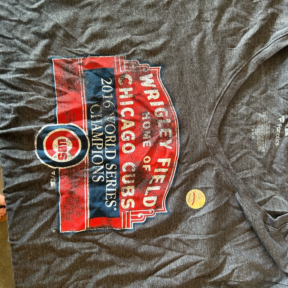 Fanatics Chicago Cubs 2016 World Series Champions Gray Tee